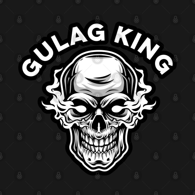 Gulag King Funny Video Games Smoking Skull by markz66