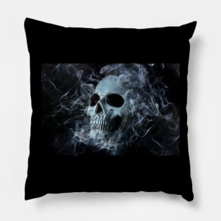 Smoking Skull Pillow