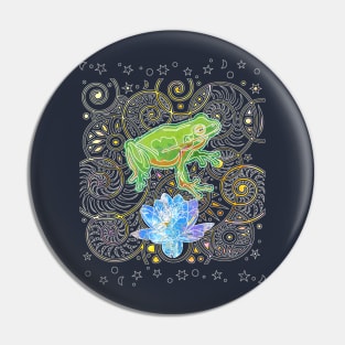 Green Tree Frog Pin