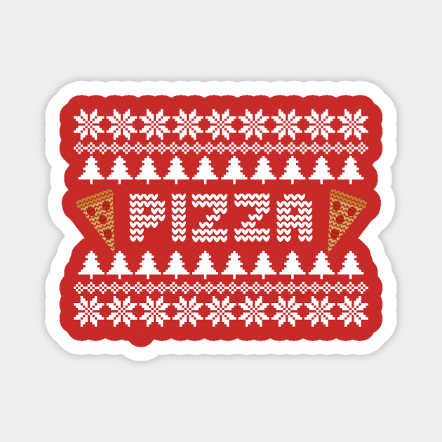 Christmas Pizza Magnet by LunaMay