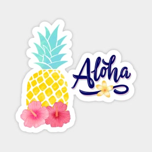 Aloha vibes with pineapple Magnet