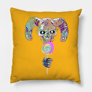 Halloween candy art demon fun lollipop horror girl Pillow