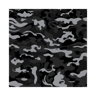 Black Gray Camouflage T-Shirt