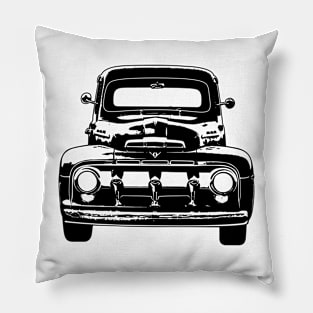 Classic F100 F1 Pickup Sketch Art Pillow