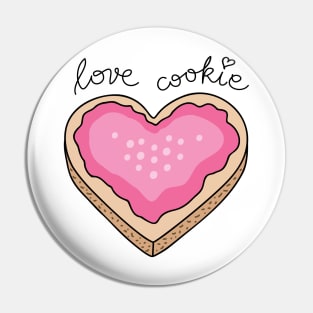 Love Cookie Pink Heart Pin