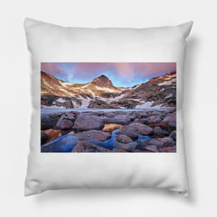 Blue Lake Sunrise Pillow