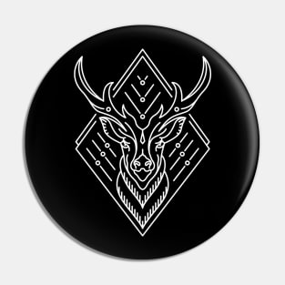 King of Deer (White) Pin