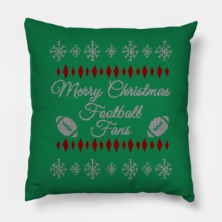 Ugly Christmas sweater Football fans Pillow