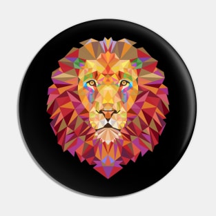 Geometric Lion Pin