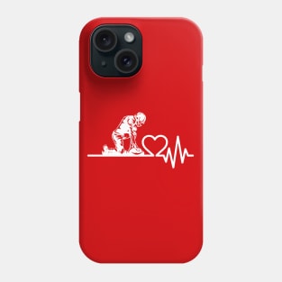 Football Player Praying Heartbeat Phone Case