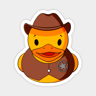 Sheriff Rubber Duck Magnet