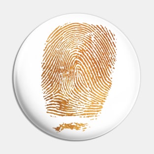 Gold Fingerprint Animal Print Pin