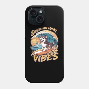 Wave Rider: Siberian Husky Dog Catching Waves Phone Case