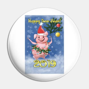 Postcard 2019 The New Year Of The Pig Pin