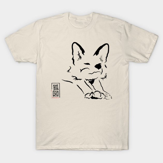 Discover Stretching Kitsune - Kitsune - T-Shirt