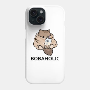 Bobaholic Cozy Kitten Loves Boba! Phone Case