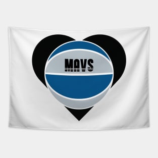 Heart Shaped Dallas Mavericks Basketball Tapestry