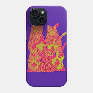 Guitar Cats Tie Dye - Psychedelic 60's 70's Classic Rock Cats Phone Case