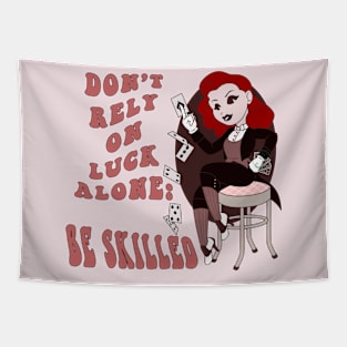 Old Style Cartoon pin up - Be skilled Tapestry