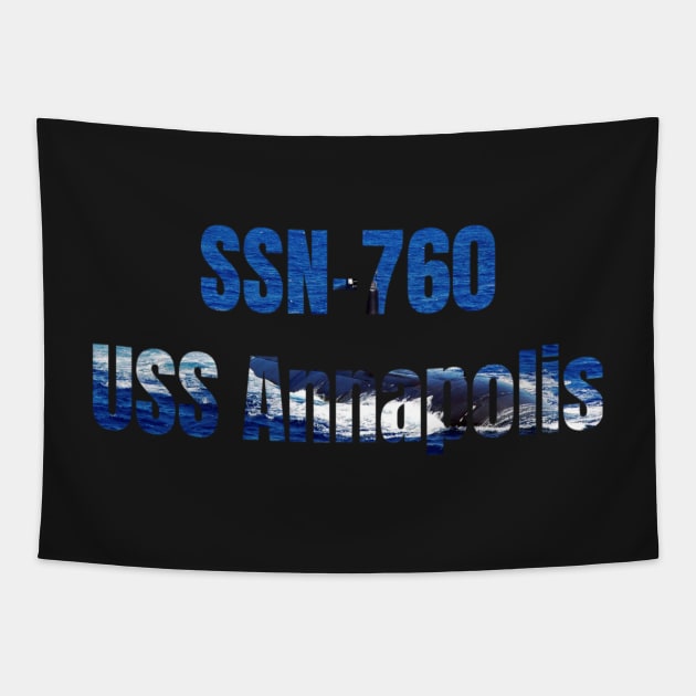 USS Annapolis (SSN-760), Navy Sailor Veteran Gift Tapestry by woormle