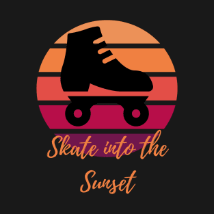 Skate into the Sunset Orange Roller Skate T-Shirt