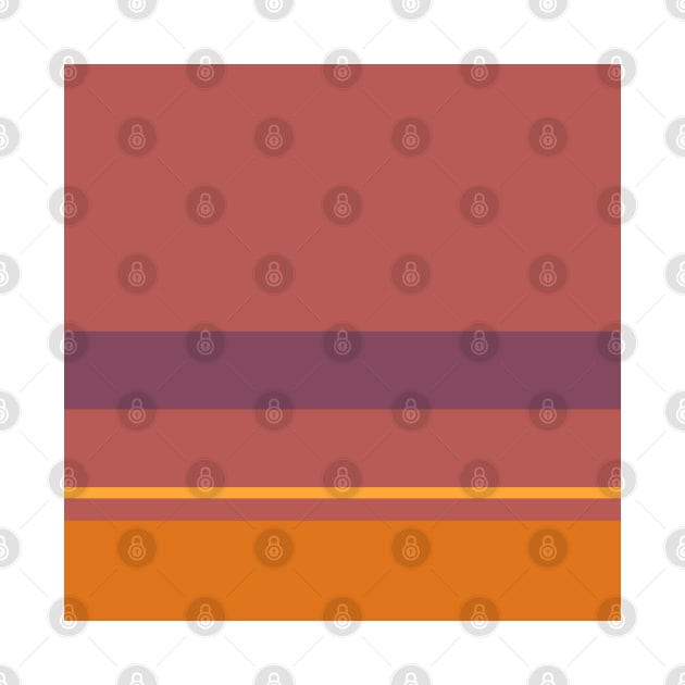 A scarce consistency of Old Heliotrope, Dark Mauve, Giant'S Club, Brownish Orange and Mango stripes. by Sociable Stripes