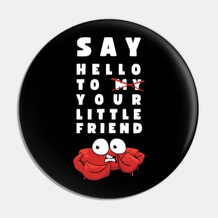 Funny rowing crab design Pin