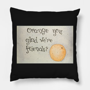 Orange You Glad We're Friends? Pillow