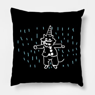 Cat Rain - Cat In The Rain Pillow