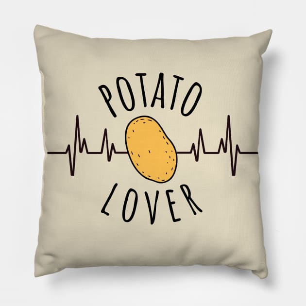 Potato Lover Potato Heartbeat Pillow by DesignArchitect