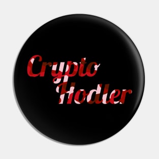 Crypto Hodler Red Camo Small Logo Pin