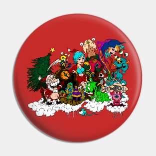 christmas santa claus gift Pin