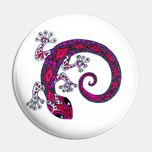 Colorful Gecko Pin