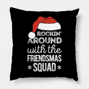 Merry Friendsmas Squad Matching Christmas Party Pillow