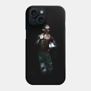 Special processing. Brutal guy, with two spikes, in fighting position. Dark, high contrast. Green and brown. Lighter and more yellow. Phone Case