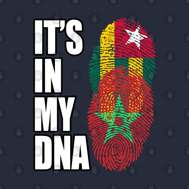 Togolese And Moroccan Mix Heritage DNA Flag by Just Rep It!!