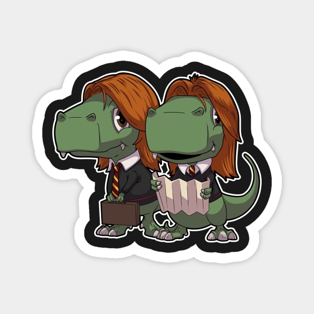 Dino Twins Magnet by DinoTropolis