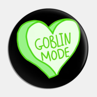 Green Heart Goblin Mode Pin