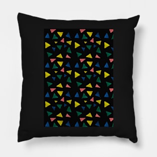 multicolored triangles Pillow