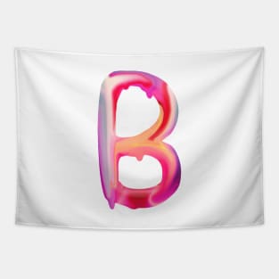 Letter B In Vibrant Watercolor Tapestry