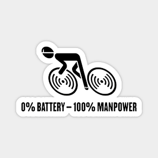 0% Battery – 100% Manpower (Bicycle / Road Bike / Black) Magnet