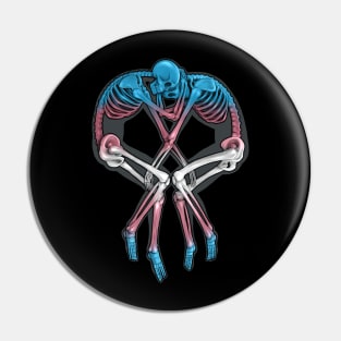 Transgender Flag Skeleton Love Pin