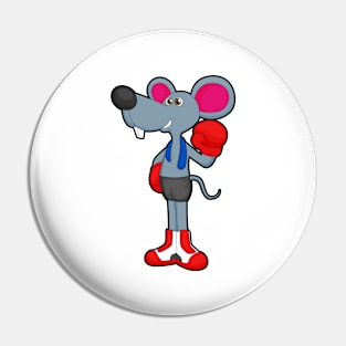 Mouse at Boxing with Boxing gloves Pin