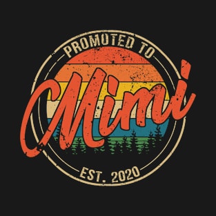 Promoted to Mimi Est 2020 Mothers Day Gift T-Shirt