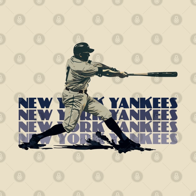 Retro New York Yankees Slugger by Rad Love