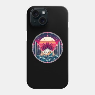 RetroR'lyeh Resurgence: Cthulhu's Cosmic Roll Phone Case