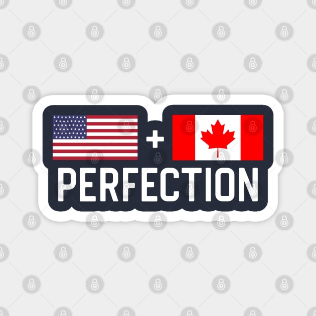 Funny Canadian American Gift Canadian American Magnet by kmcollectible