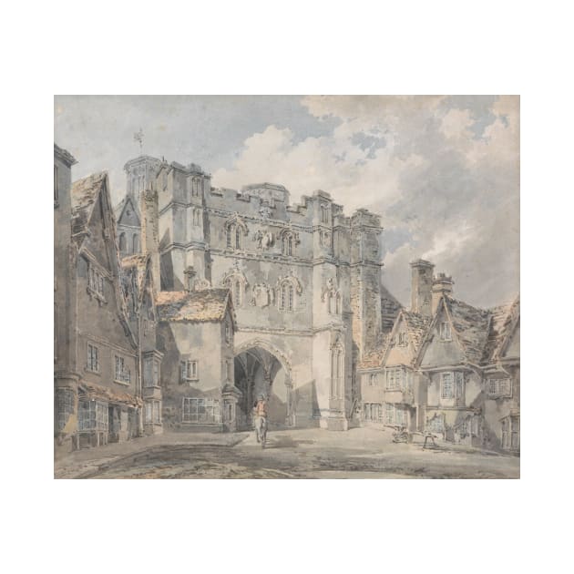 Christ Church Gate, Canterbury by J.M.W. Turner by Classic Art Stall