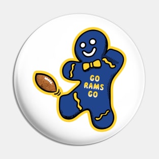 LA Rams Gingerbread Man Pin