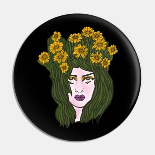 Garden Hair Grows Pin